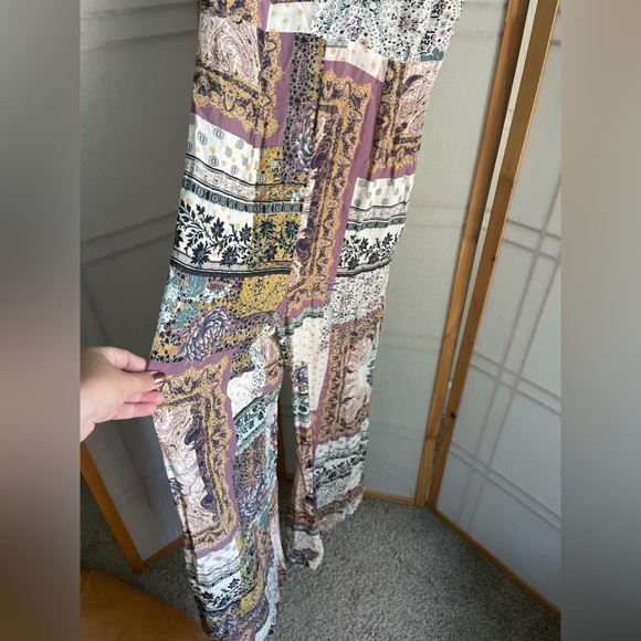 Free People Margarita Patchwork Jumpsuit in Ivory Combo - Picture 7 of 8